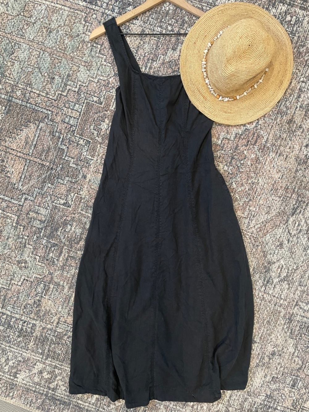 Universal Thread Black Mini Dress Size S 100% Lyocell Smocked Back Sleeveless